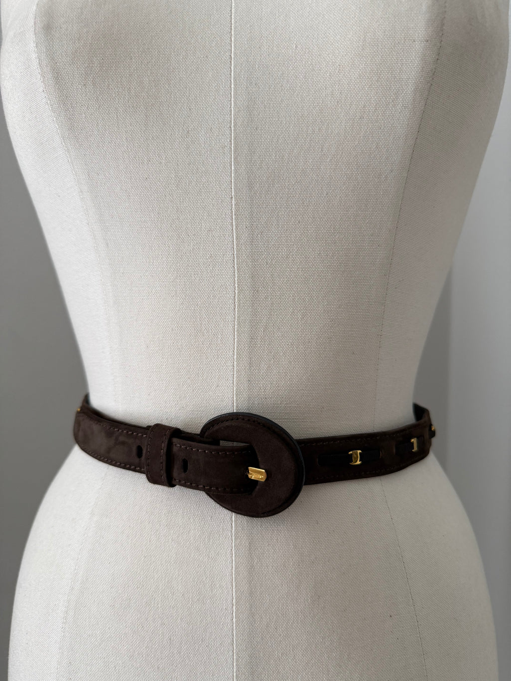 Salvatore Ferragamo brown belt vintage