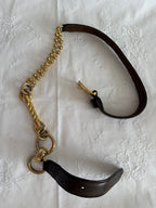 Gianfranco Ferré brown gold chain belt 90s