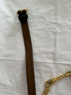 Gianfranco Ferré brown gold chain belt 90s