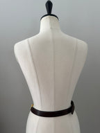 Gianfranco Ferré brown gold chain belt 90s