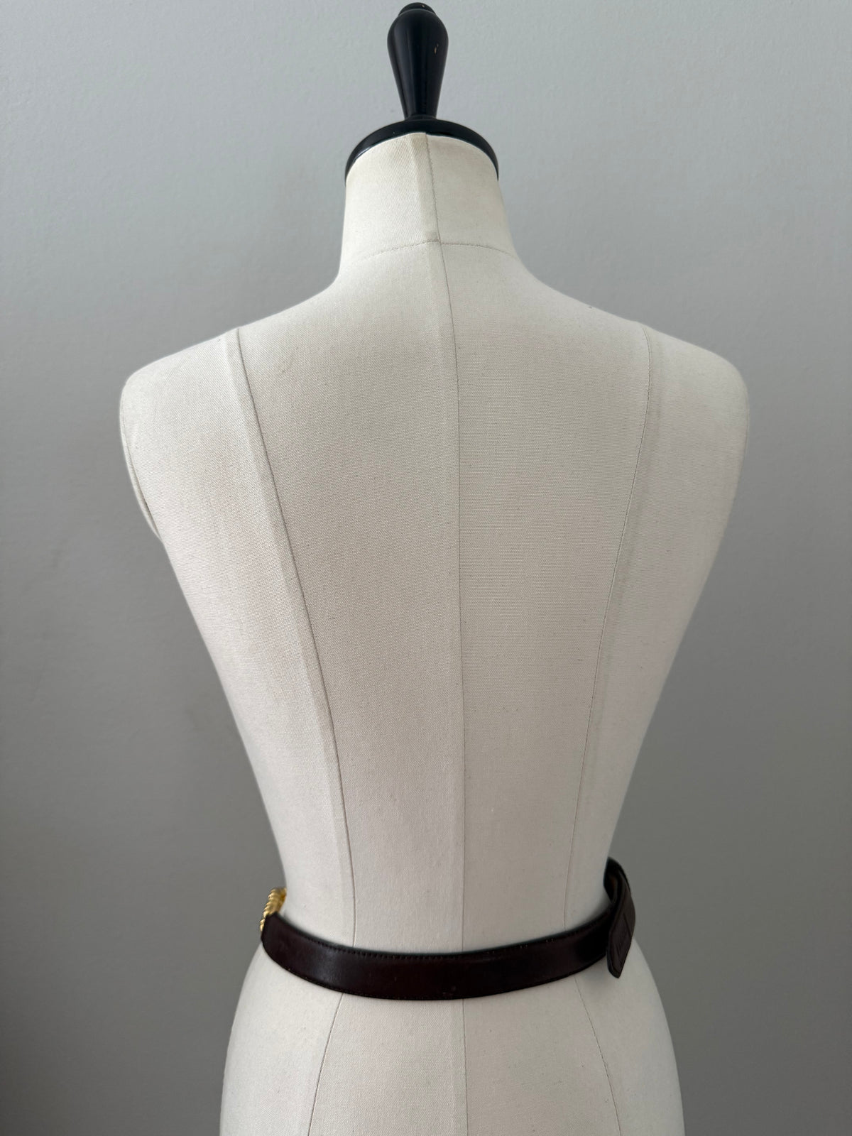 Gianfranco Ferré brown gold chain belt 90s