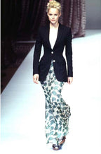Dolce & Gabbana SS 1997 Runway midi skirt print leaves