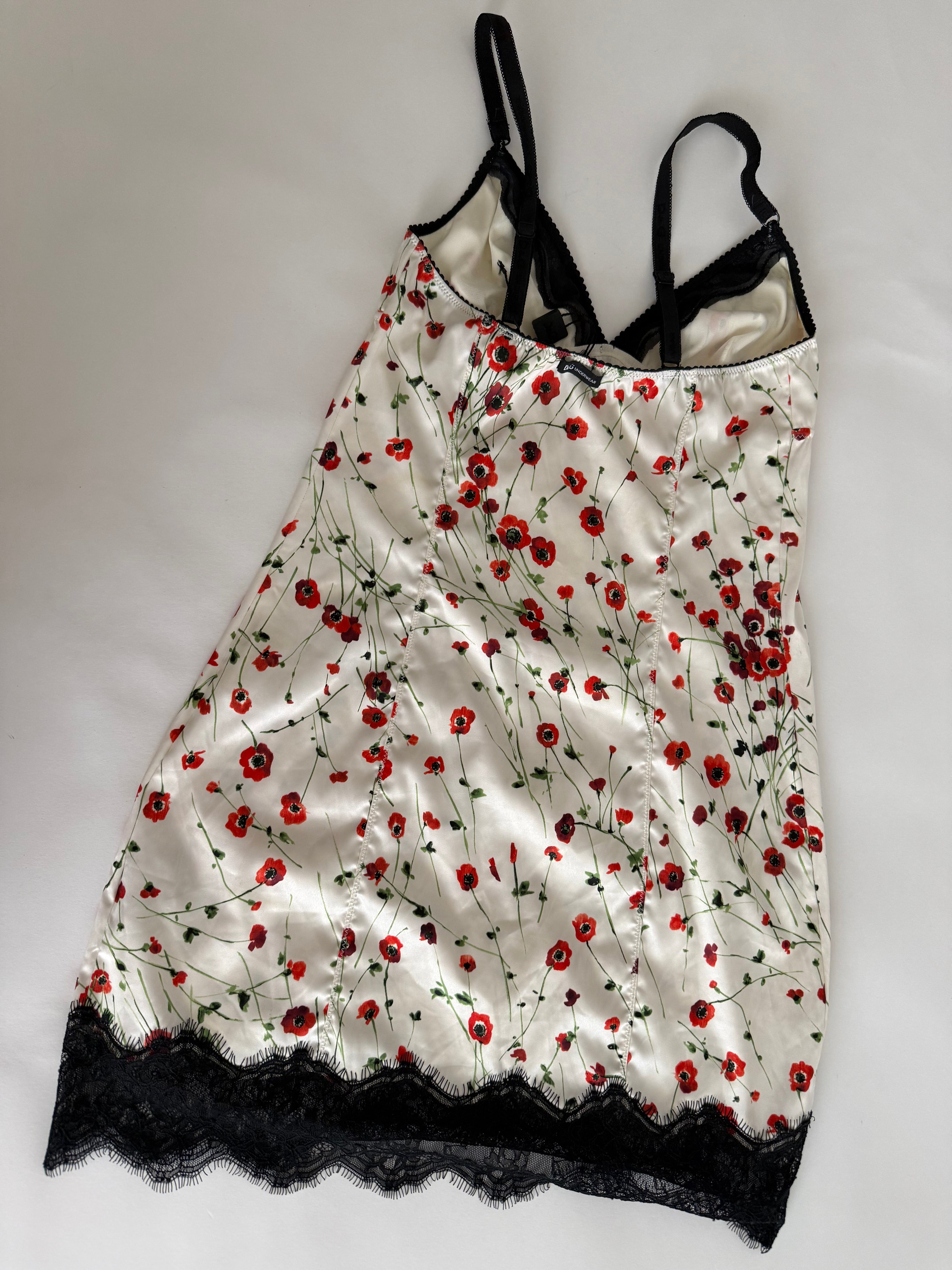 Mini slip dress D&g floral print vintage early 2000s