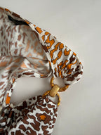 Roberto Cavalli SS 2006 orange brown mini dress