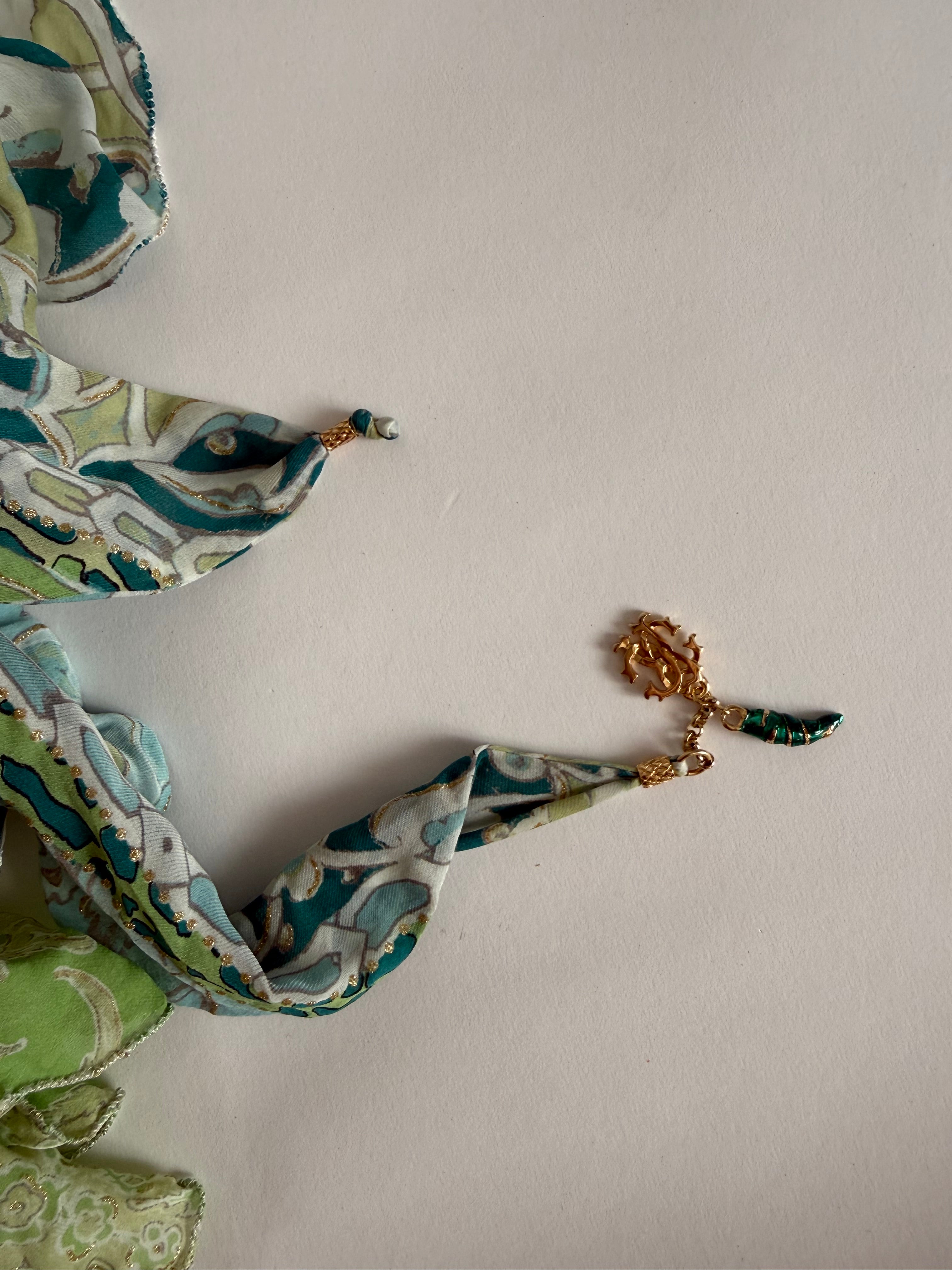 Roberto Cavalli SS 2006 mini ruffle silk dress