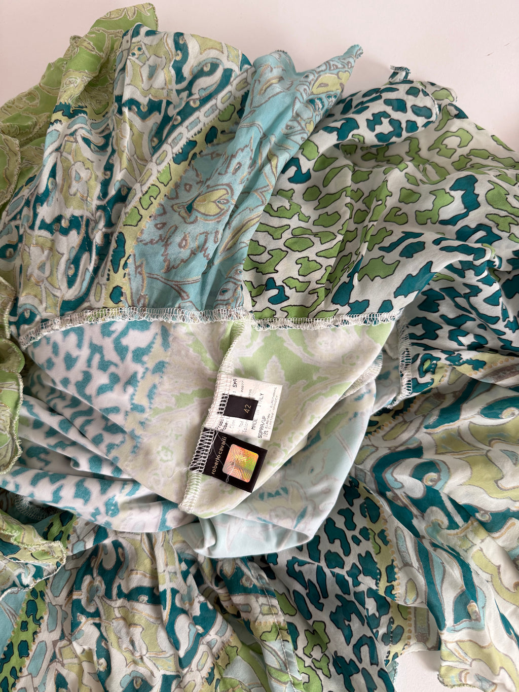 Roberto Cavalli SS 2006 mini ruffle silk dress