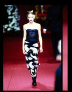 Dolce & Gabbana FW 1997 Runway black silk feather set