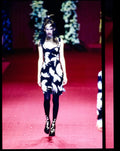 Dolce & Gabbana FW 1997 Runway silk feather print dress