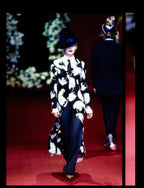 Dolce & Gabbana FW 1997 Runway black silk feather set
