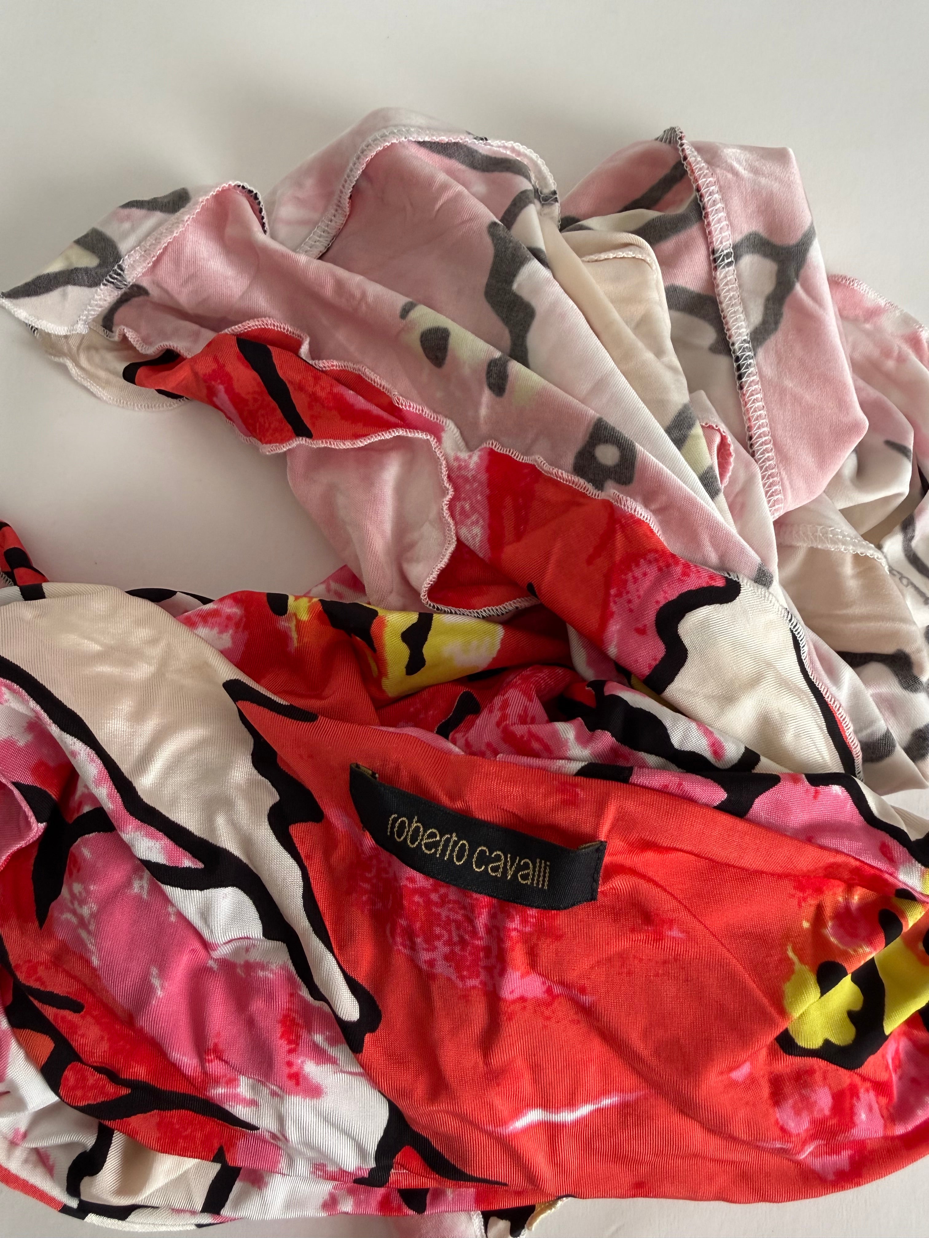 Roberto Cavalli SS 2006 floral dress knee-length vintage