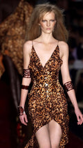 Roberto Cavalli SS 2003 Runway tortoiseshell print silk dress