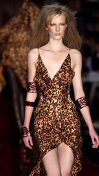 Roberto Cavalli SS 2003 tortoiseshell-patterned silk scarf