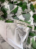 Dolce & Gabbana SS 1997 Runway midi skirt print leaves