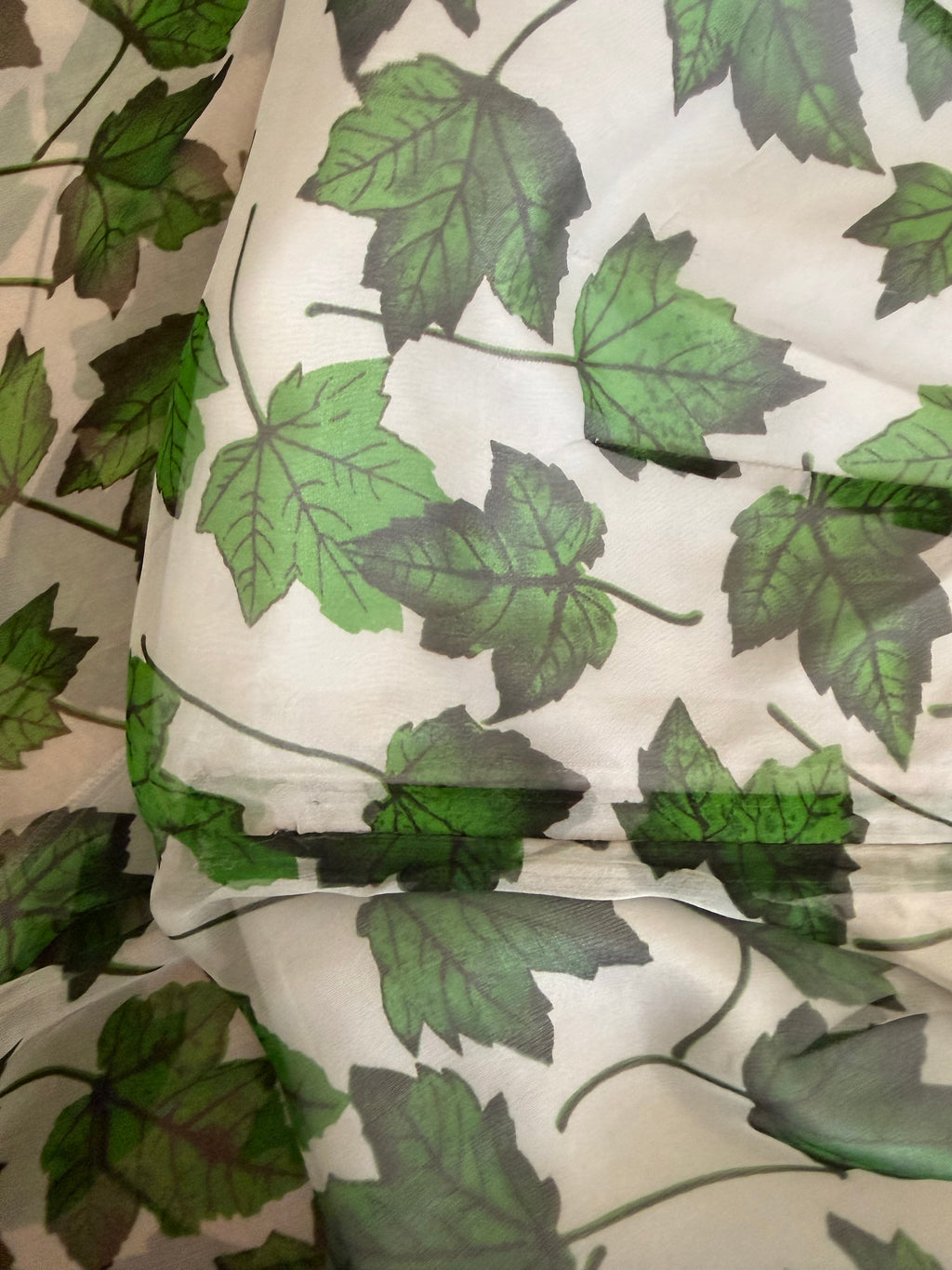 Dolce & Gabbana SS 1997 Runway midi skirt print leaves