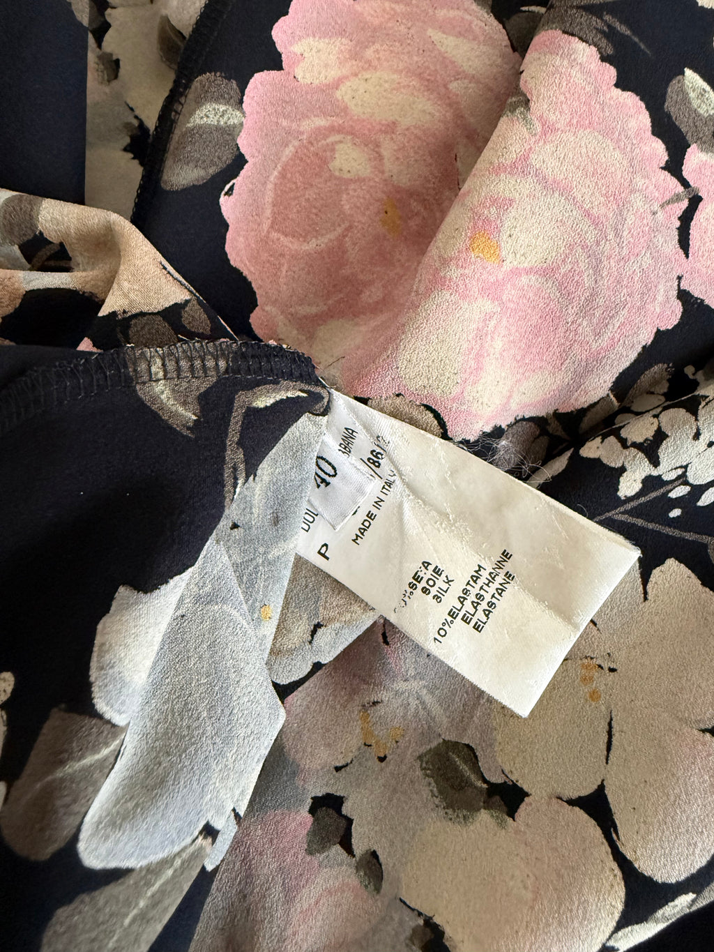 Rare Dolce & Gabbana SS 1997 Runway floral silk midi skirt