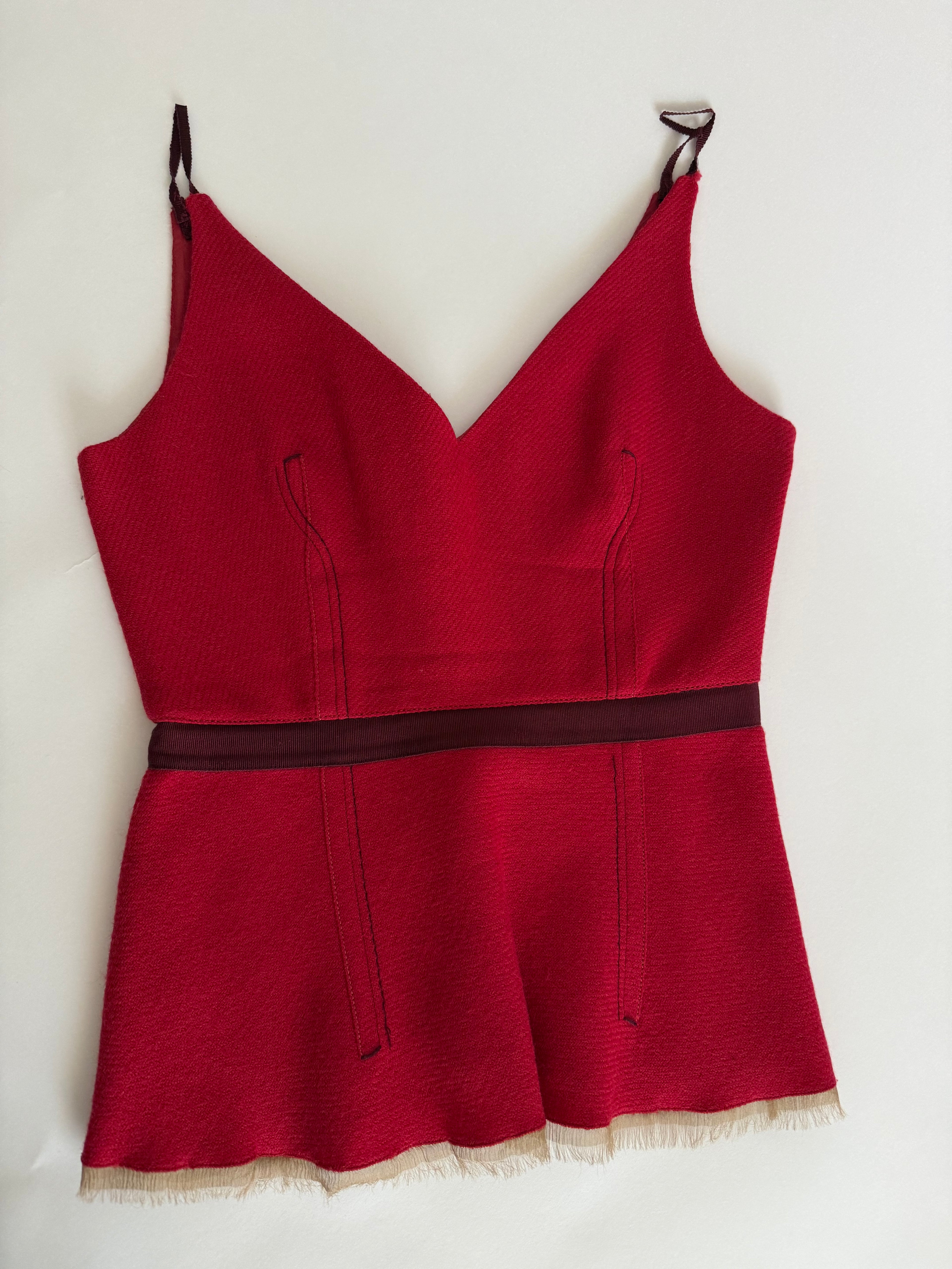 Rare Prada Runway full look FW 2000 wool tailleur set