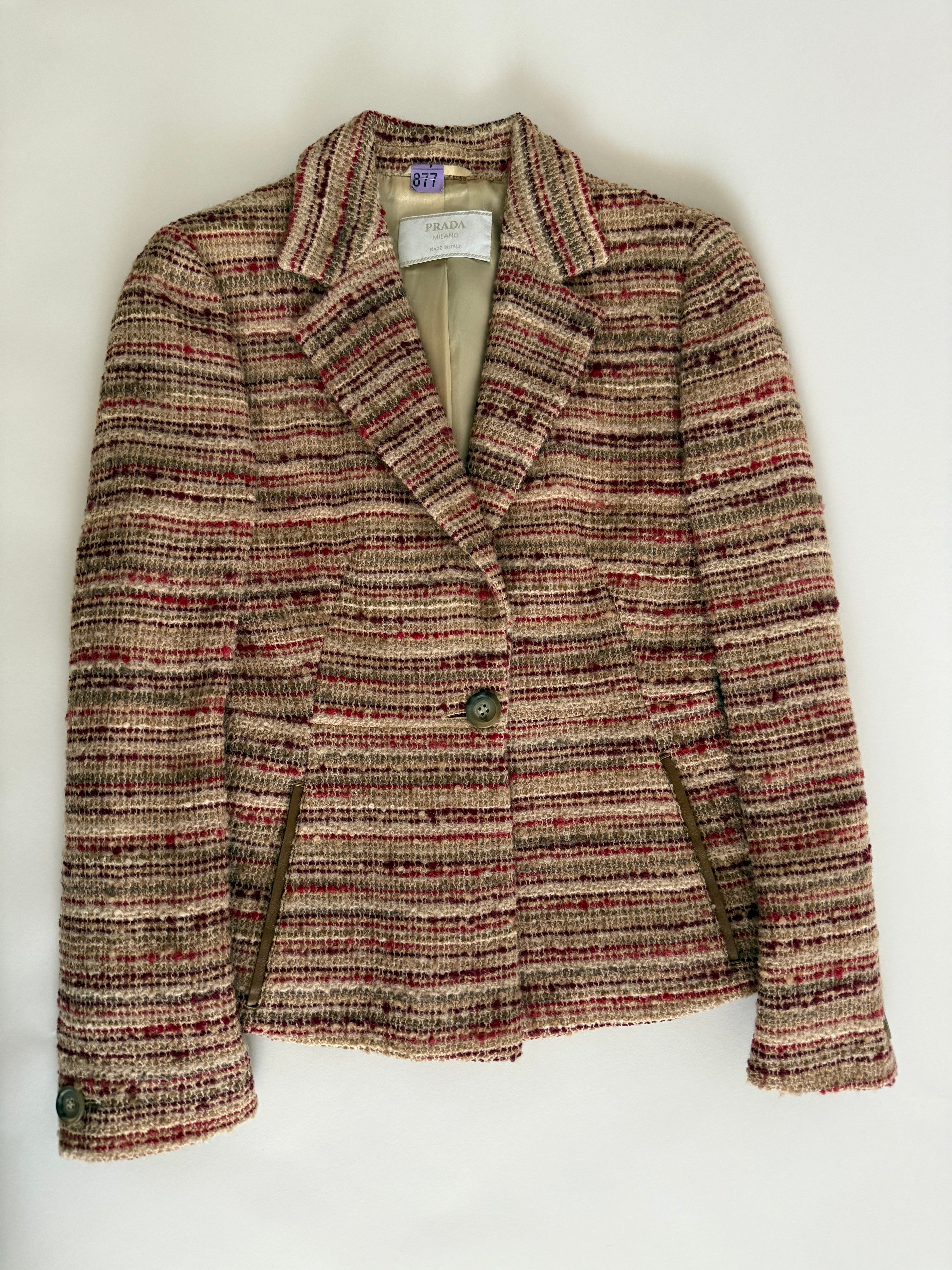 Rare Prada Runway full look FW 2000 wool tailleur set