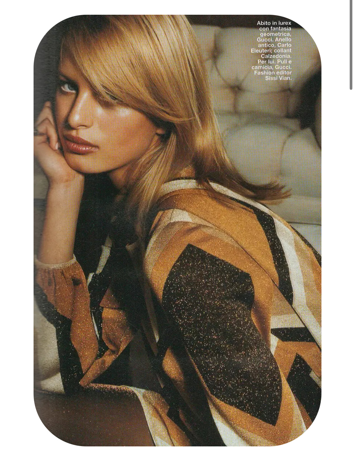 Gucci FW 2000 Runway gold Kaleidoscope dress by Tom Ford