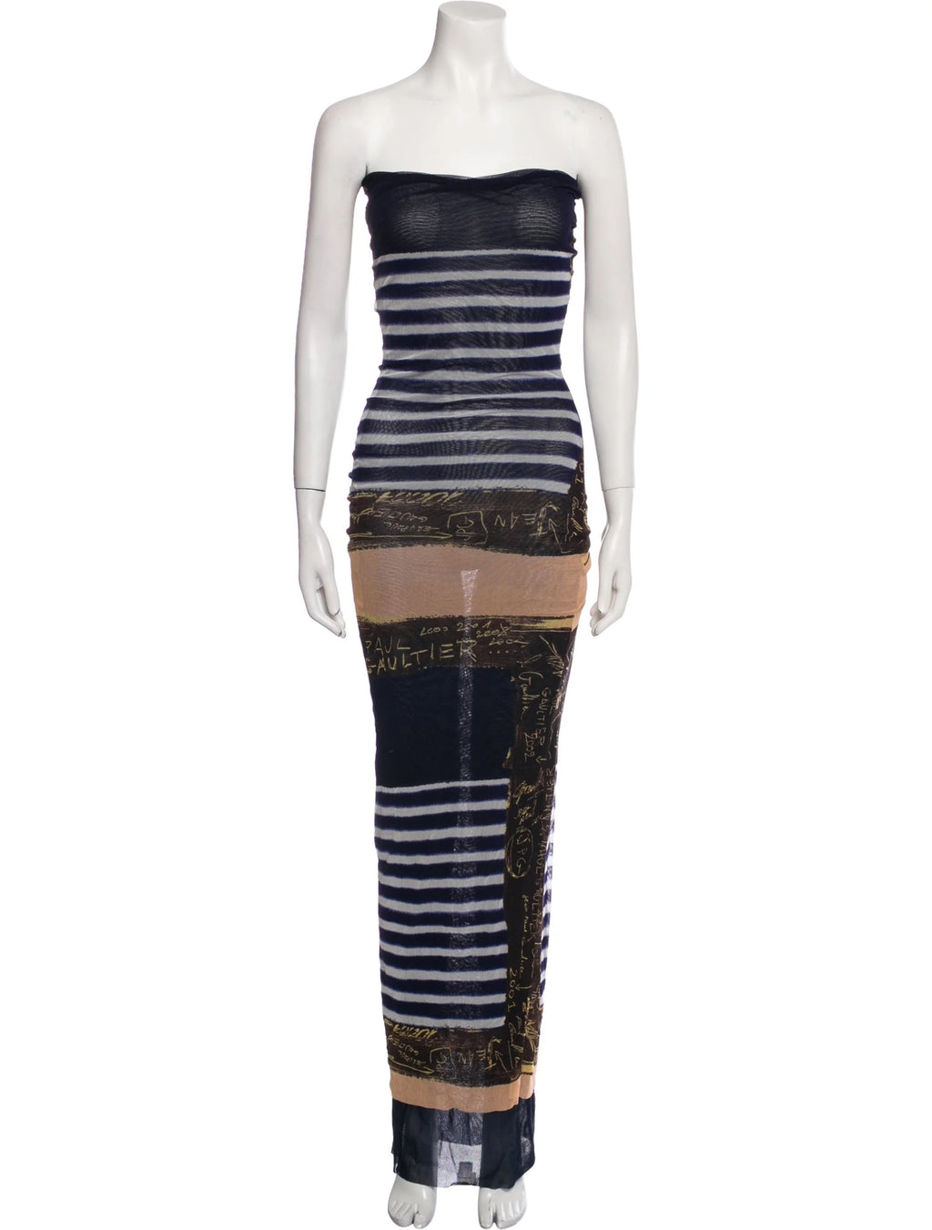 Jean Paul Gaultier maxi dress SS 2001 graffiti print