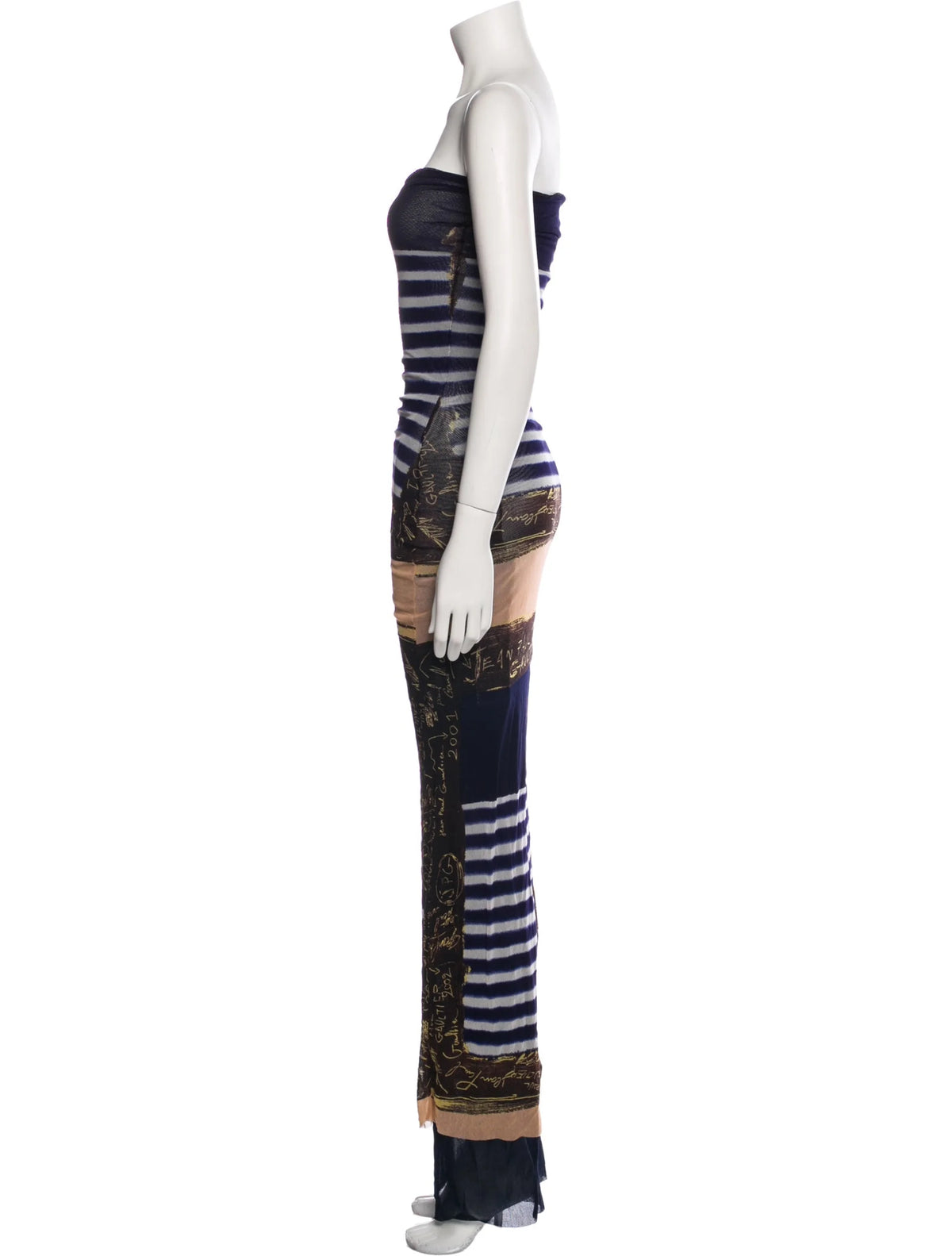 Jean Paul Gaultier maxi dress SS 2001 graffiti print