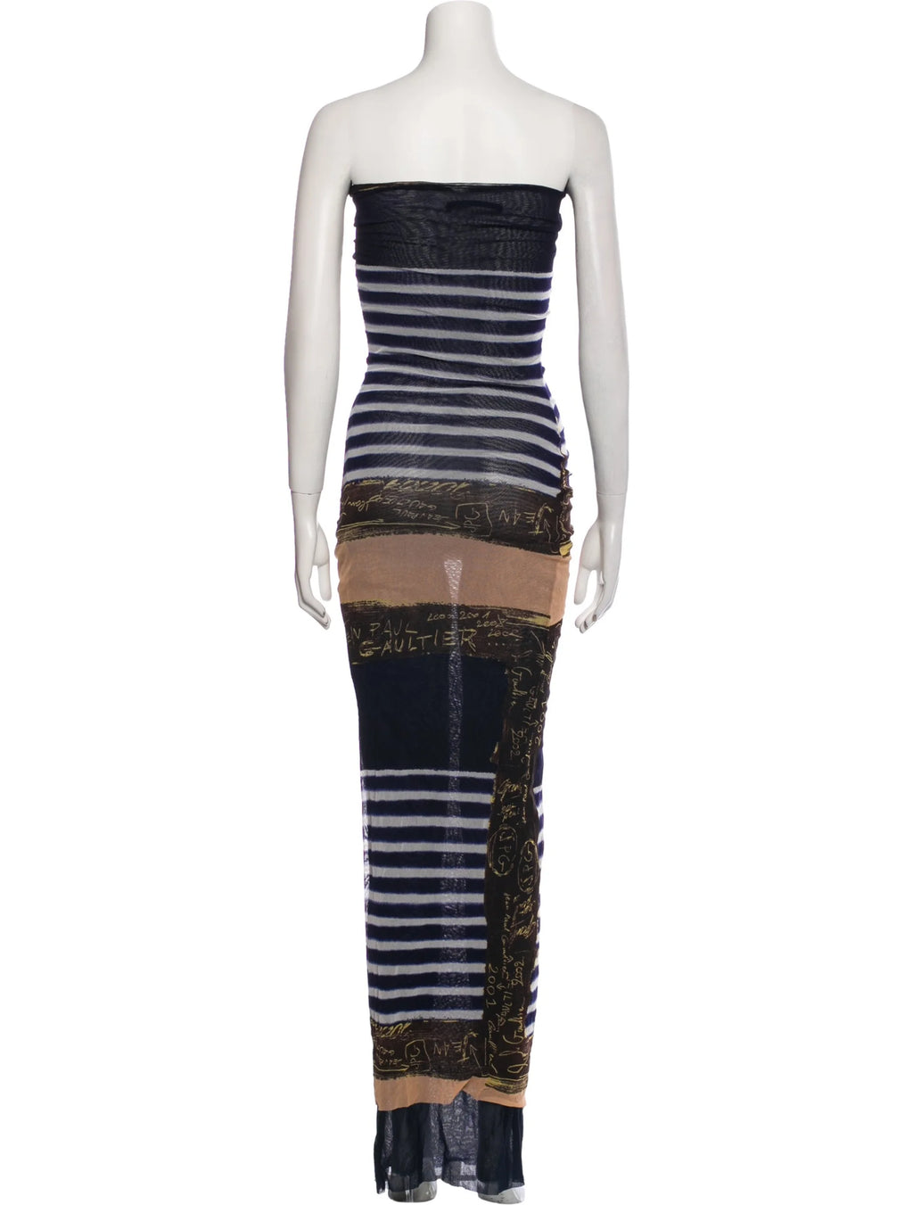 Jean Paul Gaultier maxi dress SS 2001 graffiti print