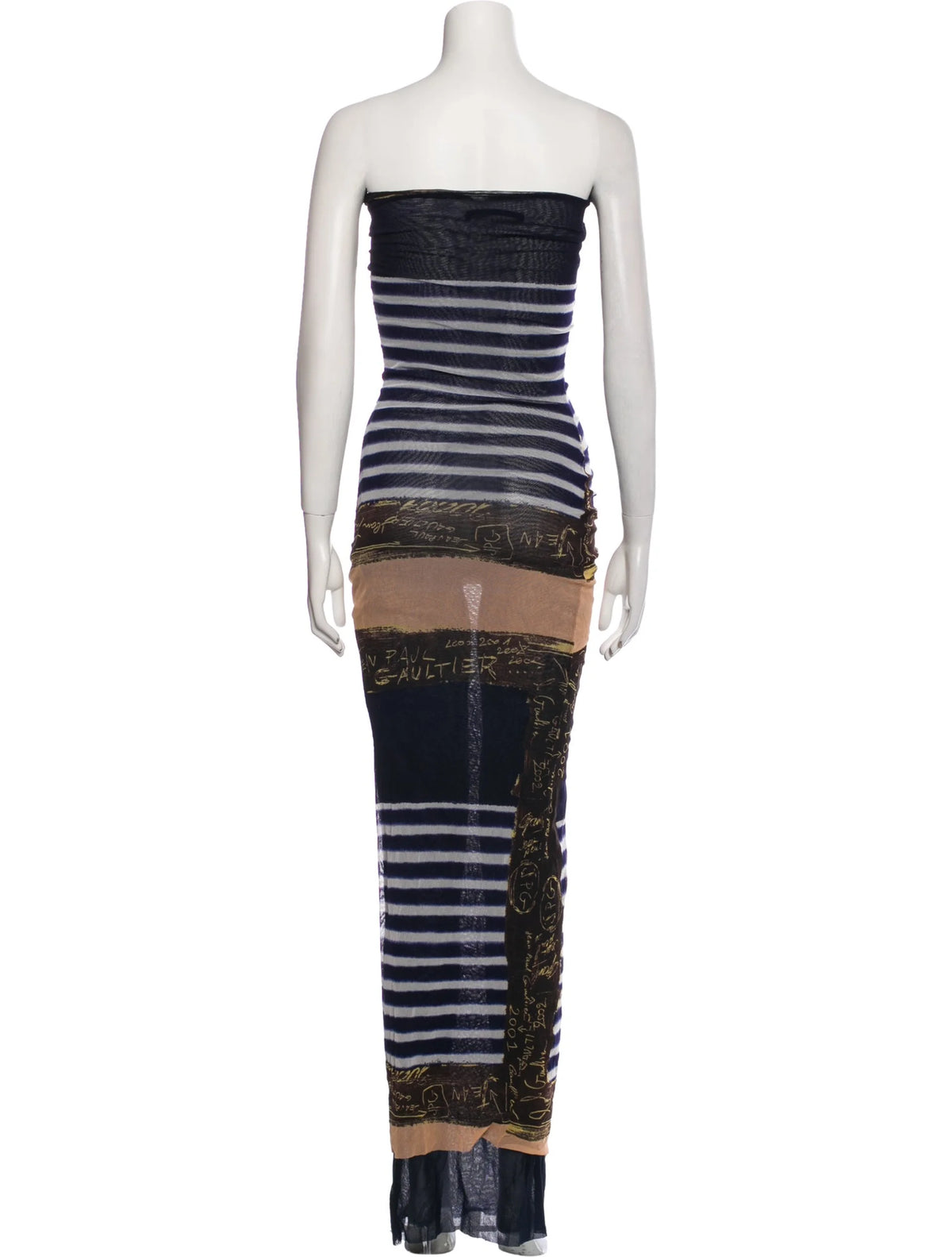 Jean Paul Gaultier maxi dress SS 2001 graffiti print