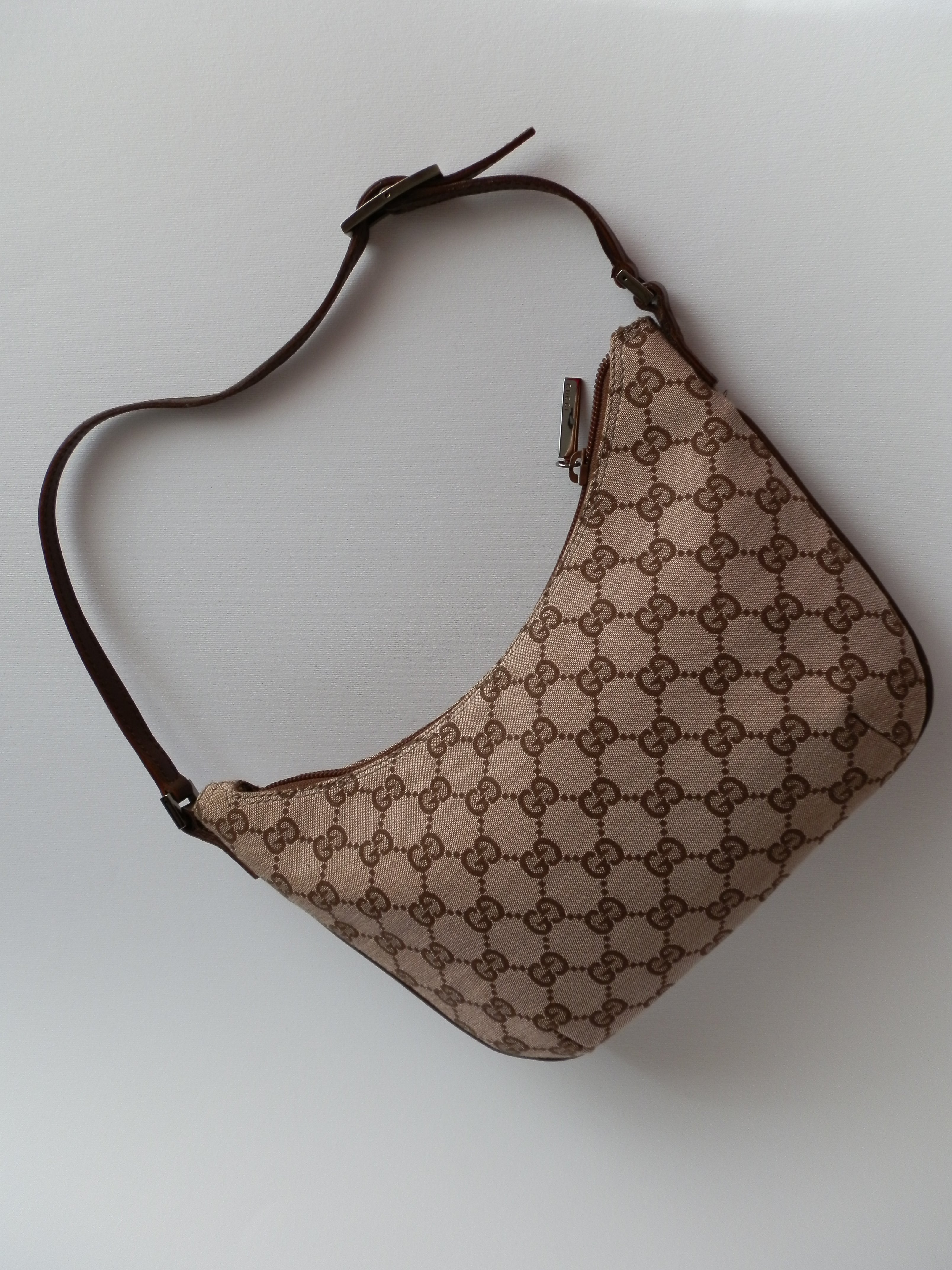 Gucci brown canvas "half moon"