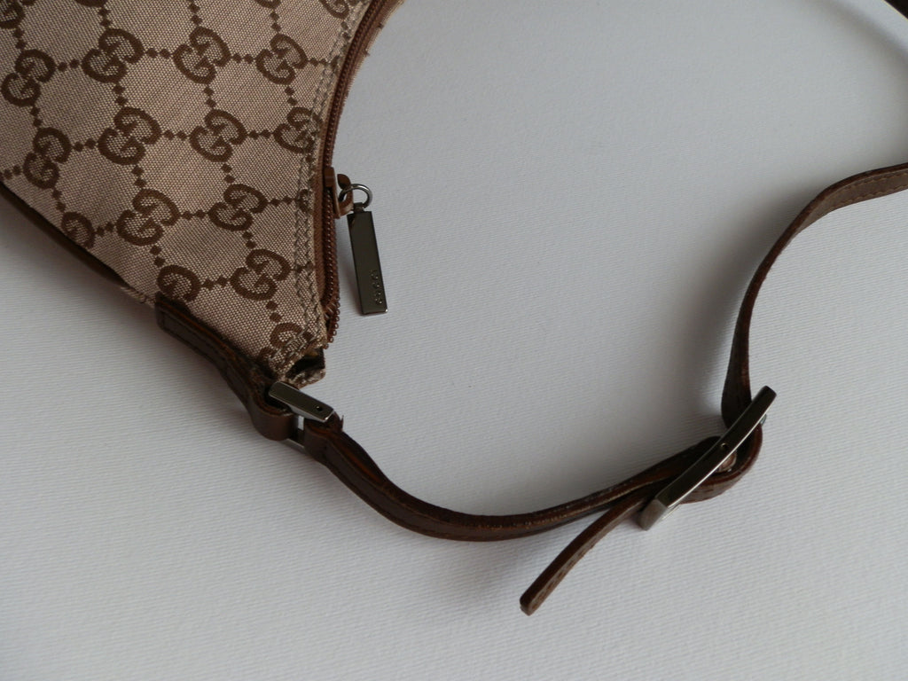 Gucci brown canvas "half moon"