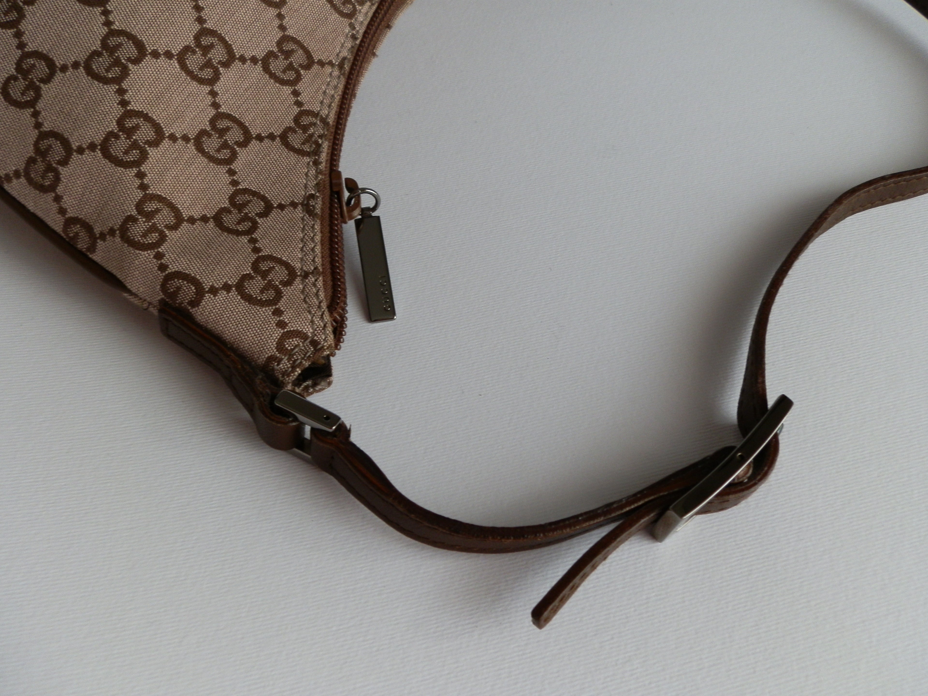 Gucci brown canvas "half moon"