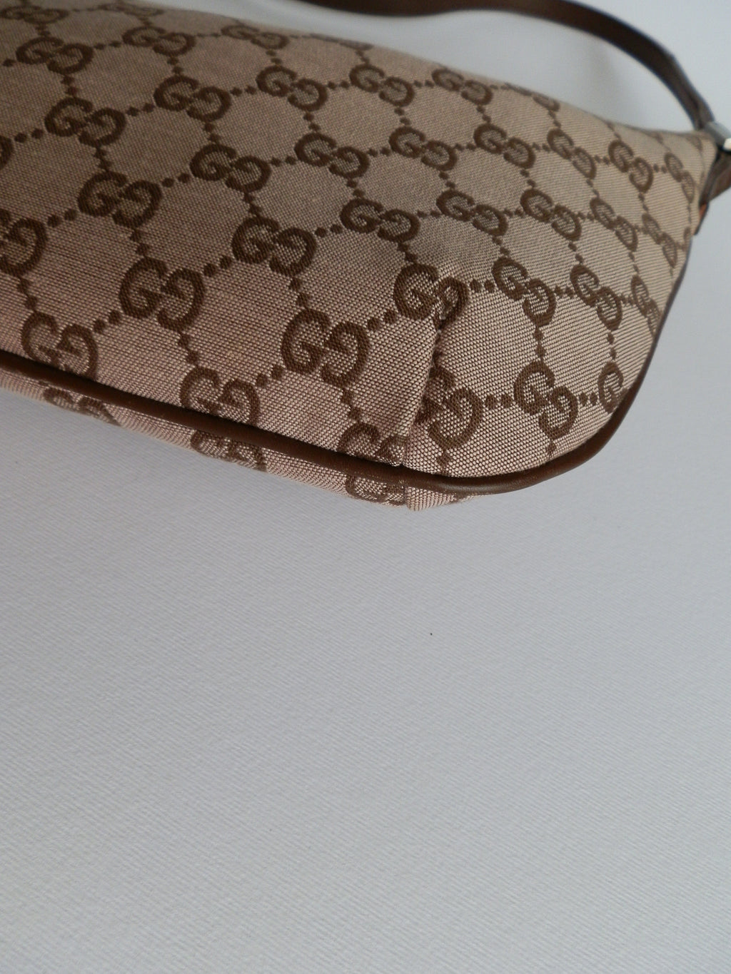 Gucci brown canvas "half moon"