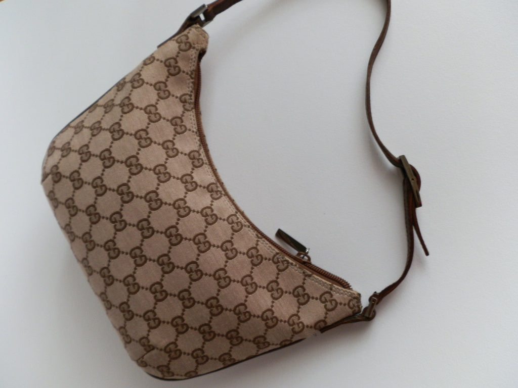 Gucci brown canvas "half moon"