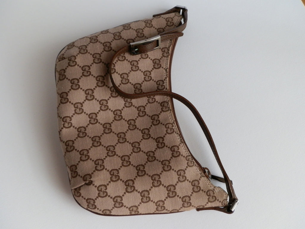 Gucci brown canvas "half moon"