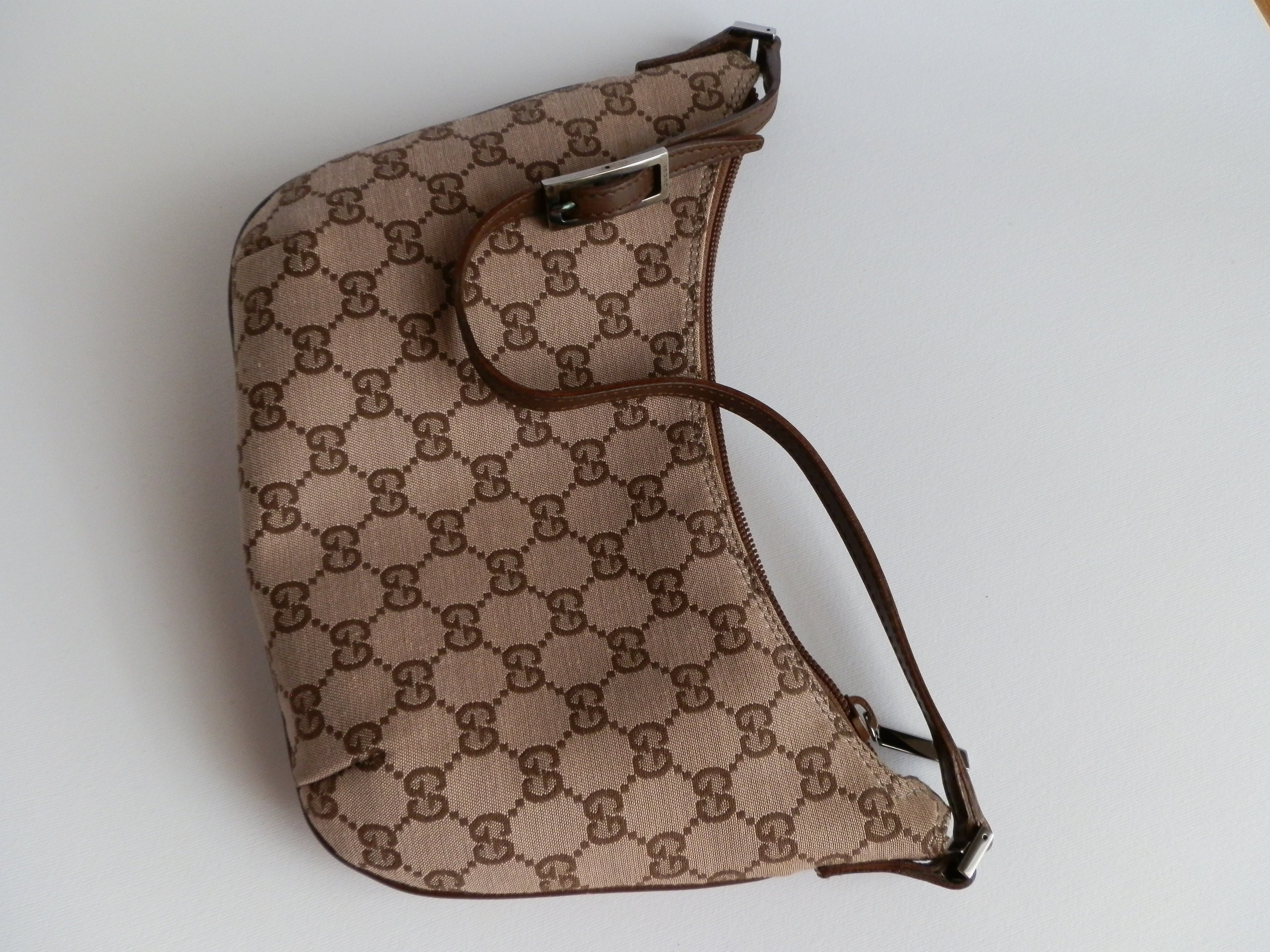 Gucci brown canvas "half moon"
