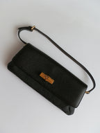 Gucci black pochette bambù