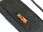 Gucci black pochette bambù