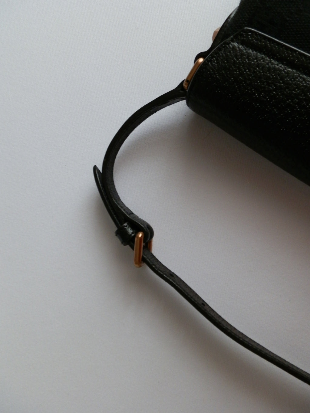 Gucci black pochette bambù