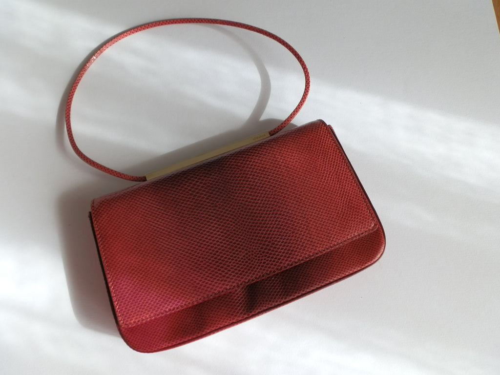 Gucci lizard leather pochette