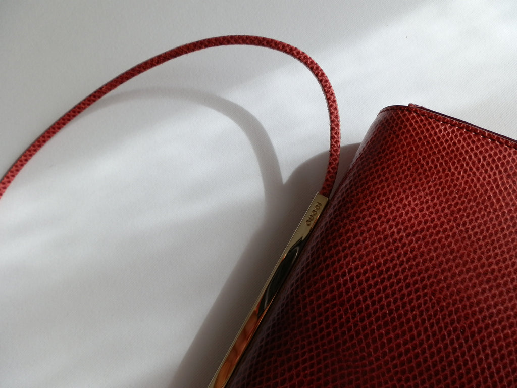 Gucci lizard leather pochette