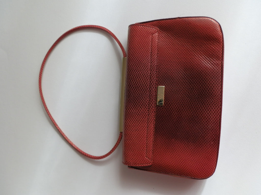 Gucci lizard leather pochette