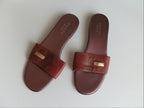 Gucci lizard flat sandals