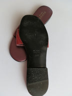 Gucci lizard flat sandals