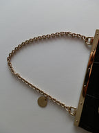 Gucci satin and snake leather pochette
