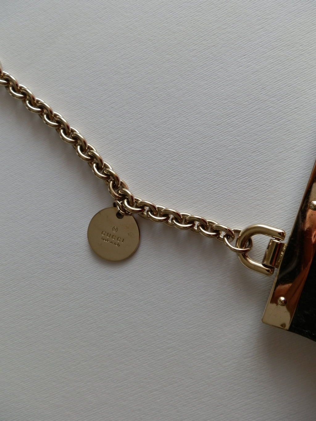 Gucci satin and snake leather pochette
