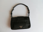Prada black nylon clutch