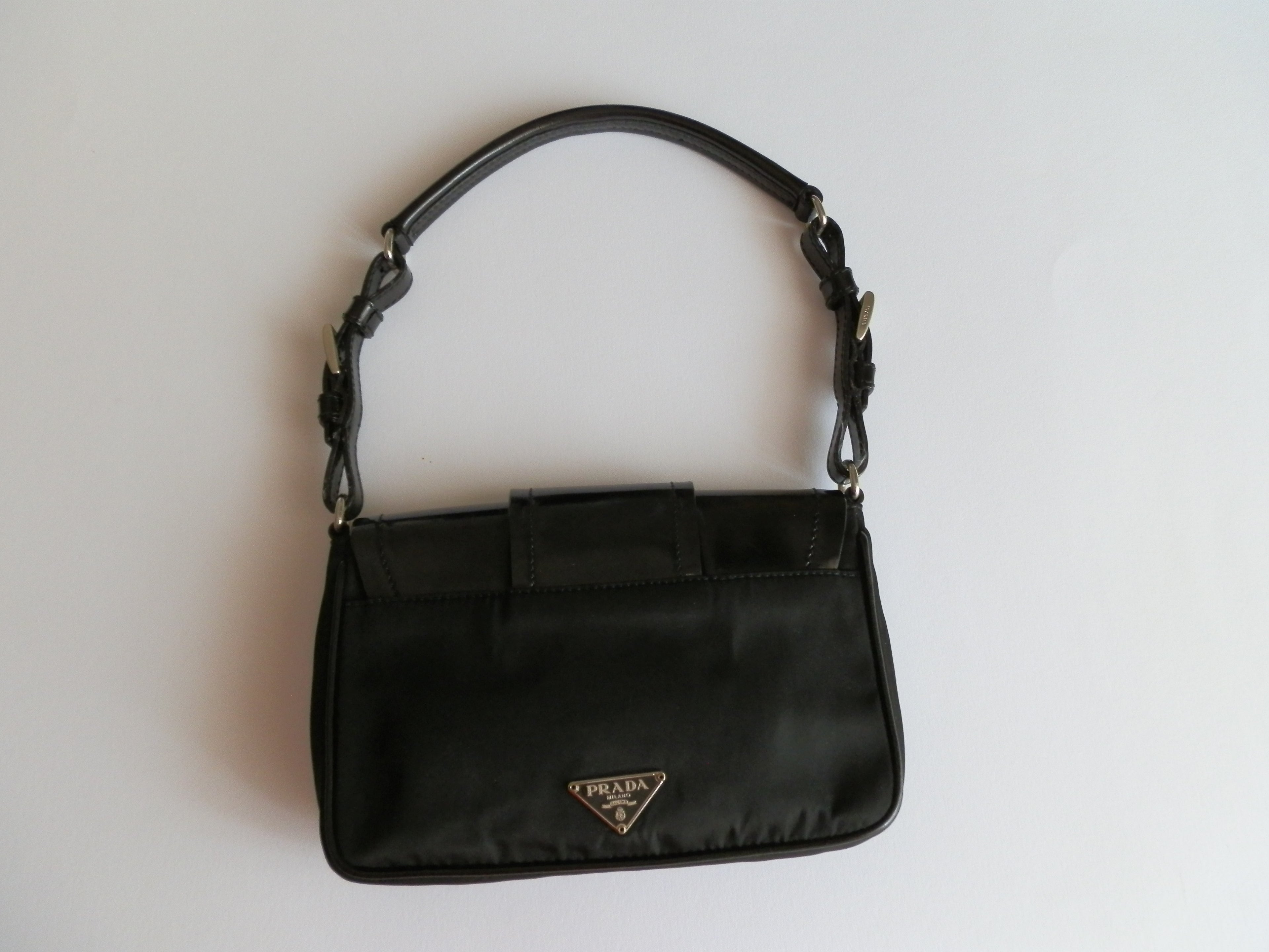 Prada black nylon clutch