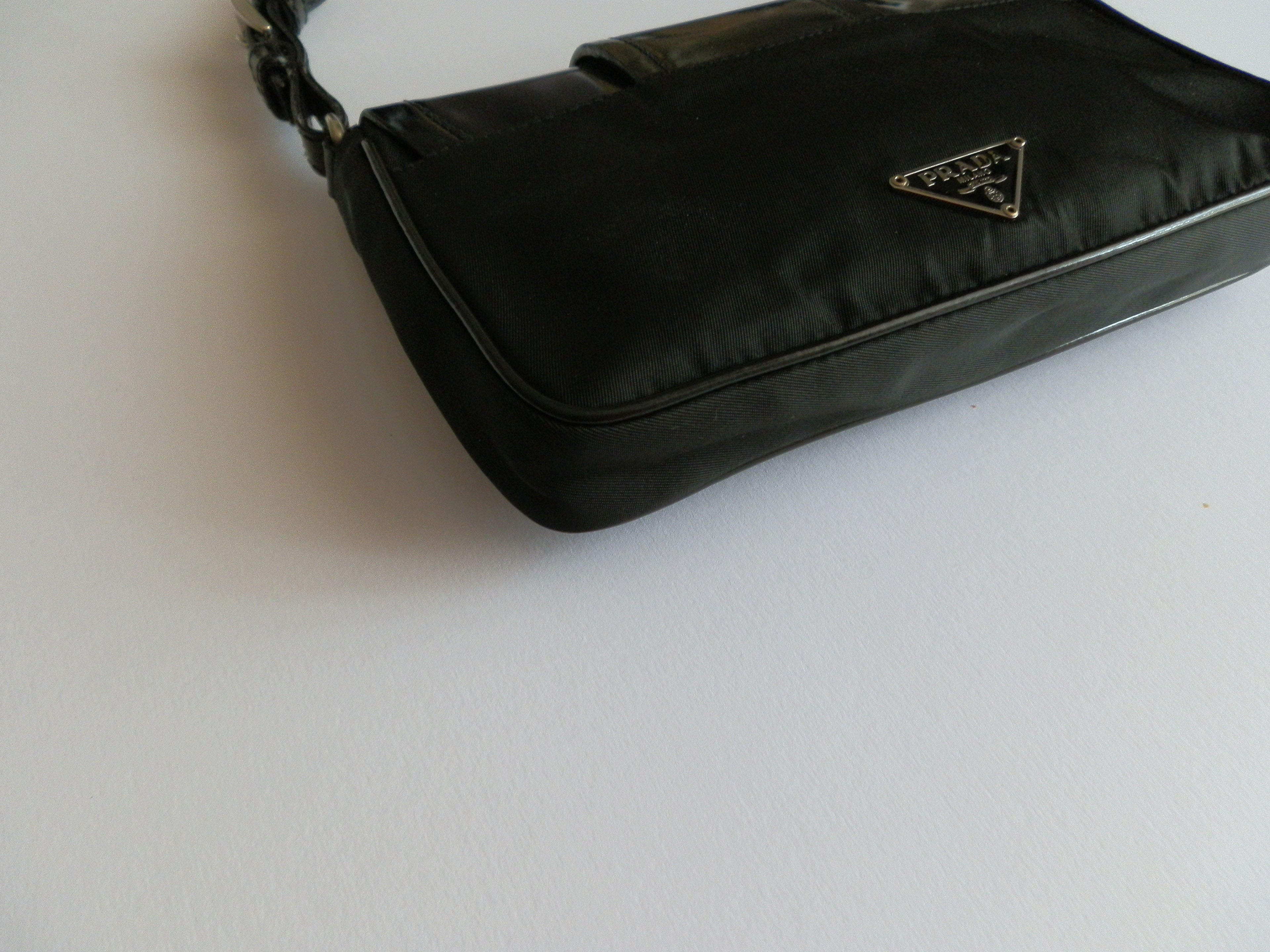Prada black nylon clutch