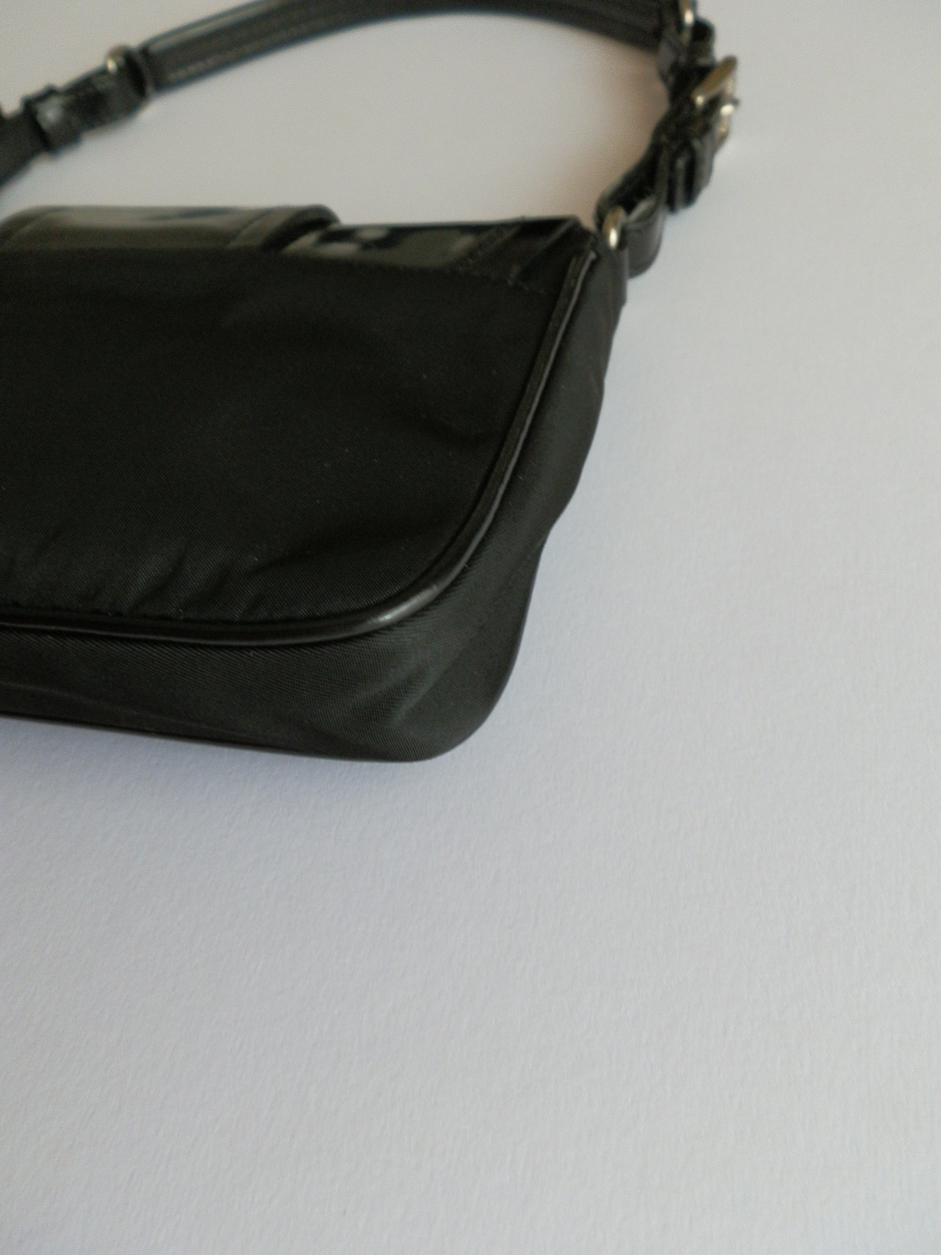 Prada black nylon clutch