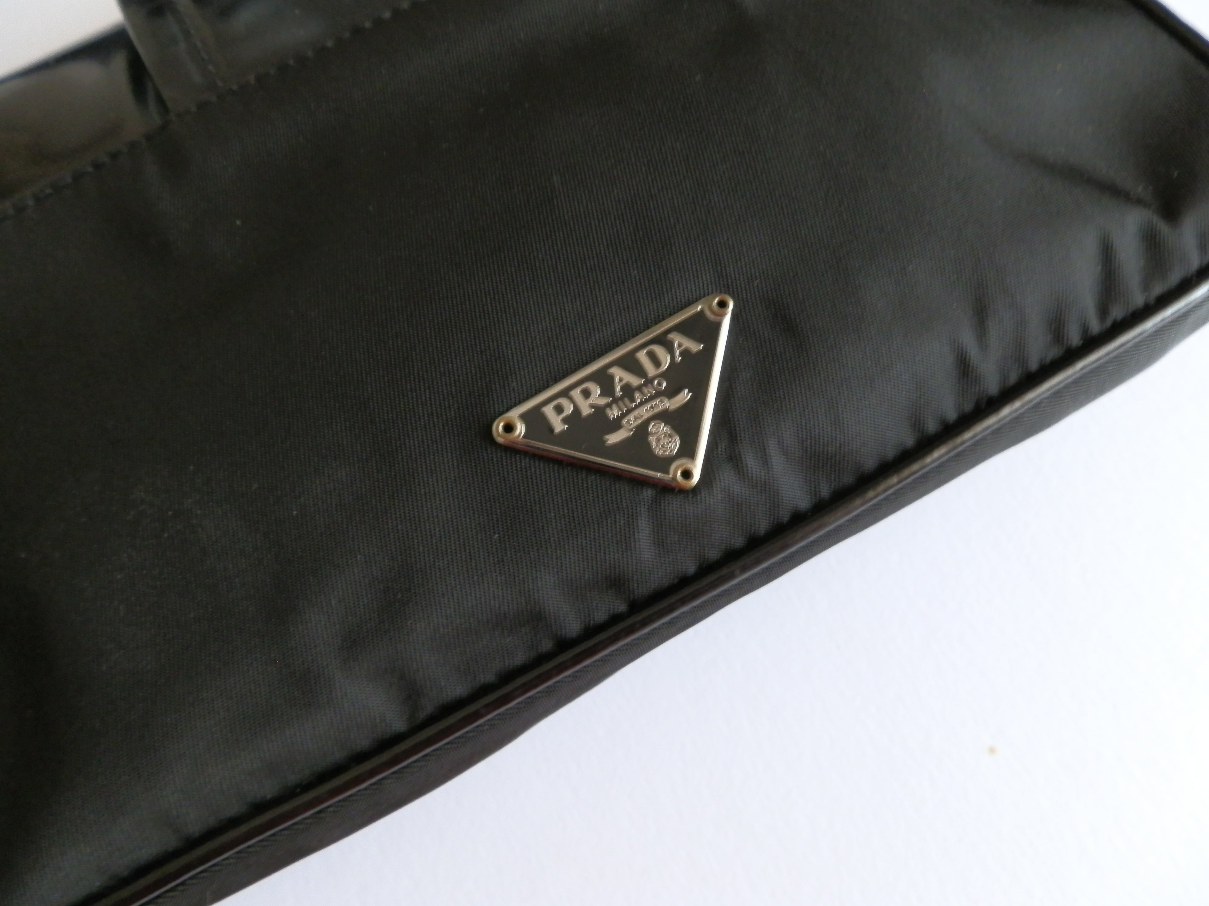 Prada black nylon clutch