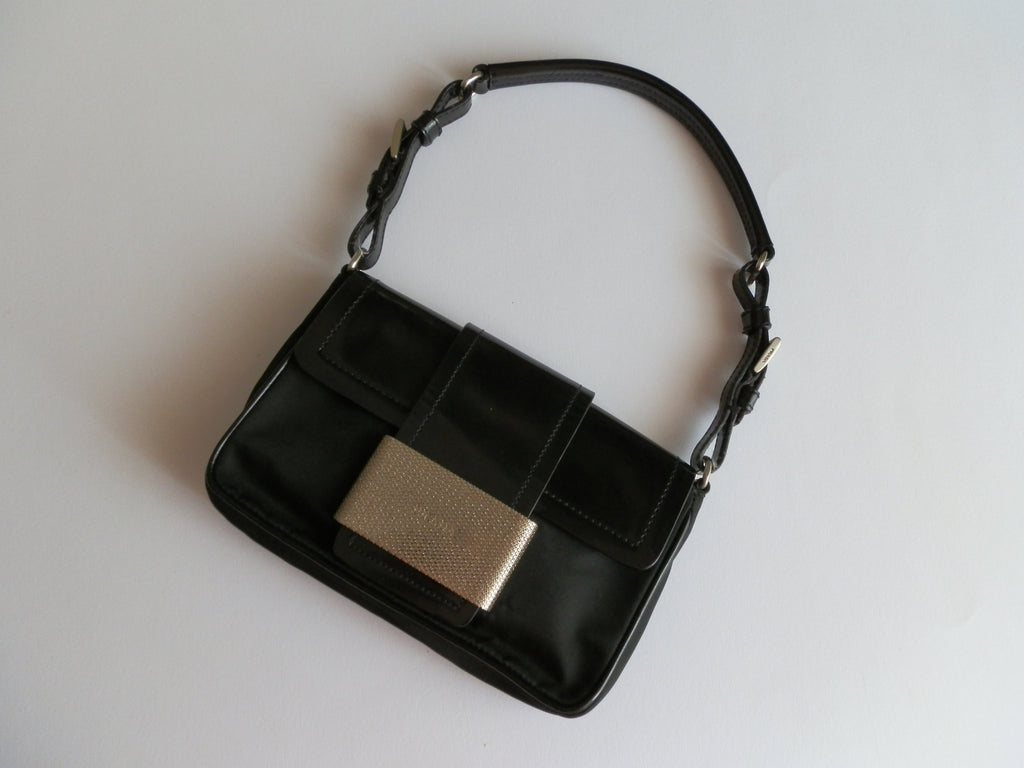 Prada black nylon clutch