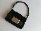 Prada black nylon clutch